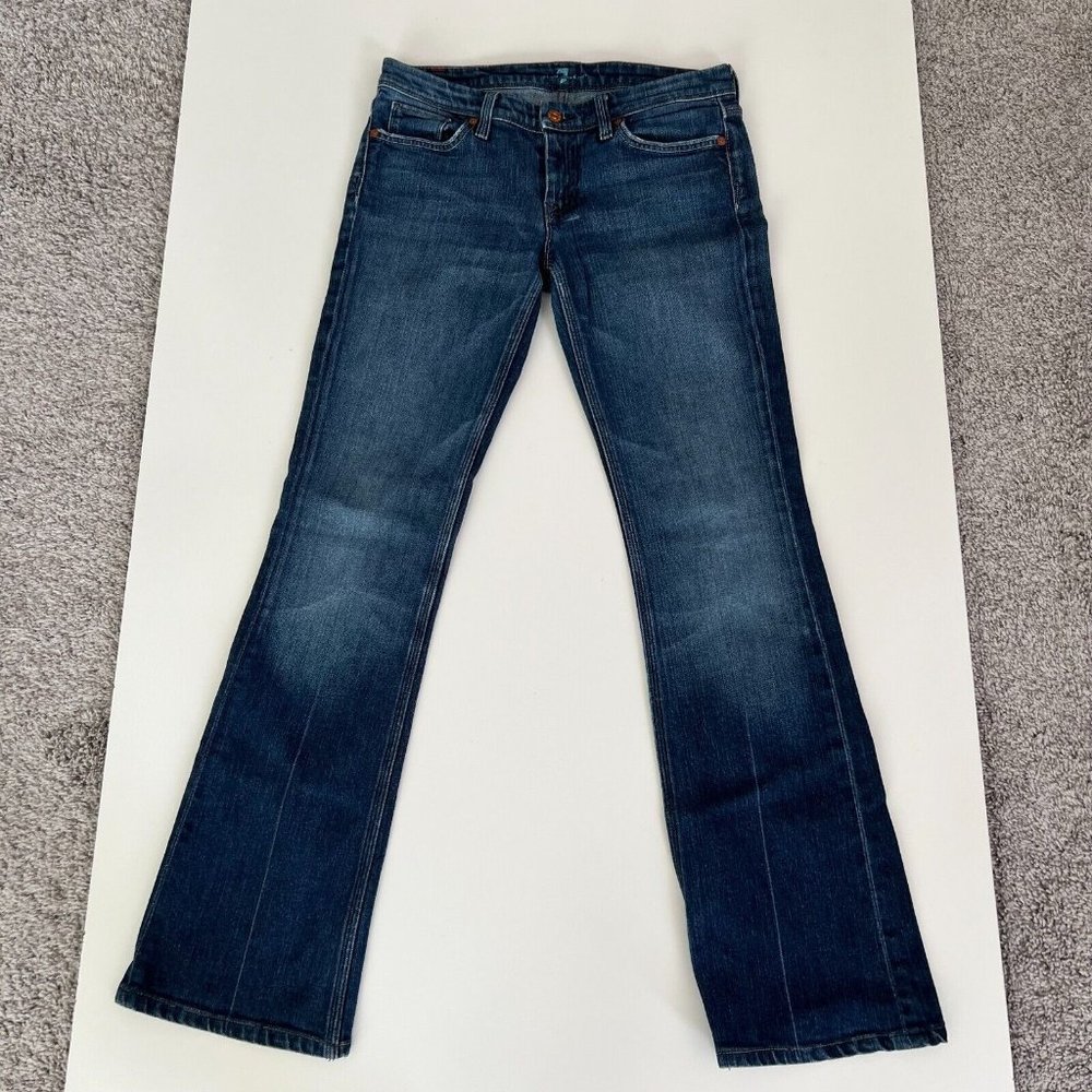 7 For All Mankind Women's Boot Cut Jeans - Dark Blue Wash